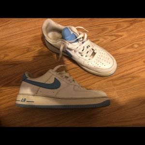 Blue & White Nike Air Force One’s